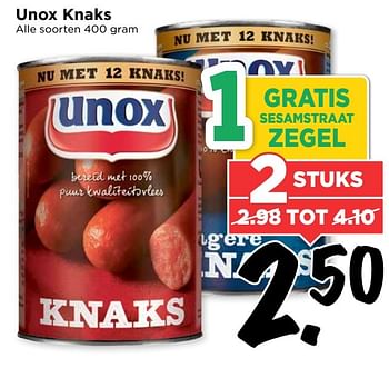 Aanbiedingen Unox knaks - Unox - Geldig van 19/03/2017 tot 25/03/2017 bij Vomar