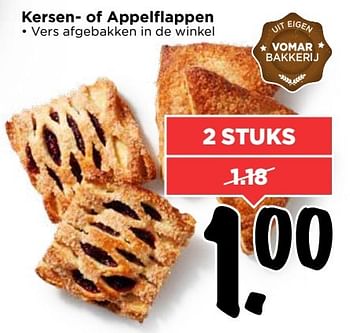 Aanbiedingen Kersen- of appelflappen - Huismerk Vomar - Geldig van 19/03/2017 tot 25/03/2017 bij Vomar
