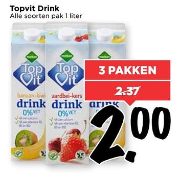 Aanbiedingen Topvit drink - Topvit - Geldig van 19/03/2017 tot 25/03/2017 bij Vomar