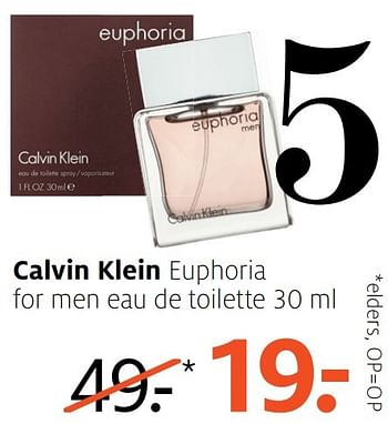 Aanbiedingen Calvin klein euphoria for men eau de toilette - Calvin Klein - Geldig van 20/03/2017 tot 26/03/2017 bij Etos