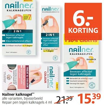 Aanbiedingen Repair pen tegen kalknagels - Nailner repair - Geldig van 20/03/2017 tot 26/03/2017 bij Etos