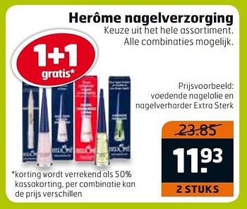 Aanbiedingen Herôme nagelverzorging - Herome - Geldig van 14/03/2017 tot 26/03/2017 bij Trekpleister
