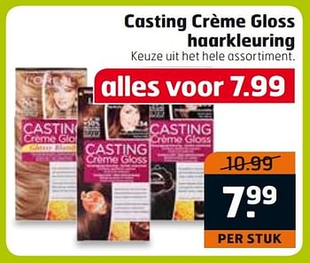 Aanbiedingen Casting crème gloss haarkleuring - L'Oreal Paris - Geldig van 14/03/2017 tot 26/03/2017 bij Trekpleister