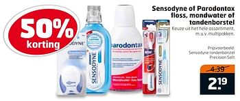 Aanbiedingen Sensodyne of parodontax floss, mondwater of tandenborstel - Parodontax - Geldig van 14/03/2017 tot 26/03/2017 bij Trekpleister