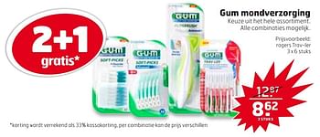 Aanbiedingen Gum mondverzorging - GUM - Geldig van 14/03/2017 tot 26/03/2017 bij Trekpleister