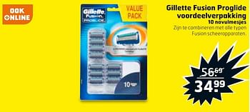 Aanbiedingen Gillette fusion proglide voordeelverpakking - Gillette - Geldig van 14/03/2017 tot 26/03/2017 bij Trekpleister