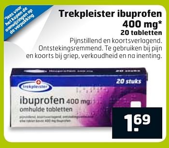 Aanbiedingen Trekpleister ibuprofen - Huismerk - Trekpleister - Geldig van 14/03/2017 tot 26/03/2017 bij Trekpleister