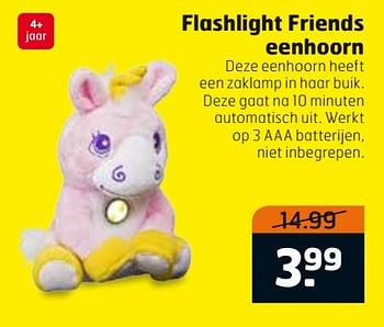 Aanbiedingen Flashlight friends eenhoorn - Huismerk - Trekpleister - Geldig van 14/03/2017 tot 26/03/2017 bij Trekpleister