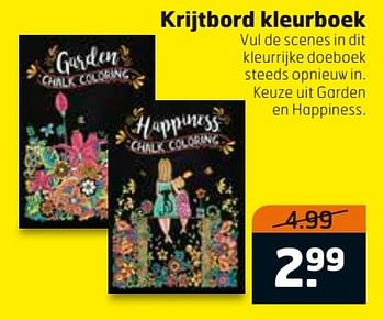 Aanbiedingen Krijtbord kleurboek - Huismerk - Trekpleister - Geldig van 14/03/2017 tot 26/03/2017 bij Trekpleister