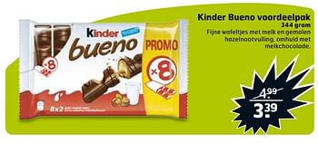 Aanbiedingen Kinder bueno voordeelpak - Kinder - Geldig van 14/03/2017 tot 26/03/2017 bij Trekpleister