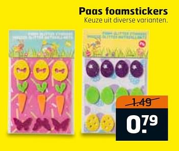 Aanbiedingen Paas foamstickers - Huismerk - Trekpleister - Geldig van 14/03/2017 tot 26/03/2017 bij Trekpleister
