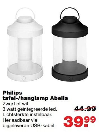 Aanbiedingen Philips tafel--hanglamp abelia - Philips - Geldig van 20/03/2017 tot 26/03/2017 bij Praxis