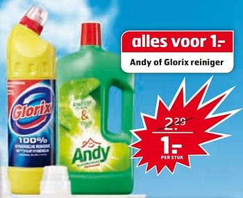Aanbiedingen Andy of glorix reiniger - Andy - Geldig van 14/03/2017 tot 26/03/2017 bij Trekpleister