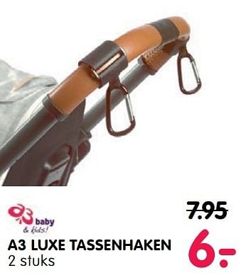 Aanbiedingen A3 luxe tassenhaken - Baby &amp; Kids - Geldig van 28/02/2017 tot 26/03/2017 bij Prenatal