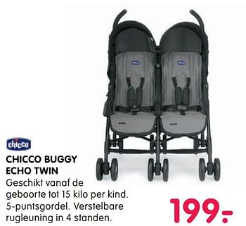 Aanbiedingen Chicco buggy echo twin - Chicco - Geldig van 28/02/2017 tot 26/03/2017 bij Prenatal