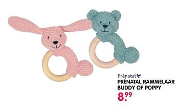 Aanbiedingen Prénatal rammelaar buddy of poppy - Huismerk - Prenatal - Geldig van 28/02/2017 tot 26/03/2017 bij Prenatal