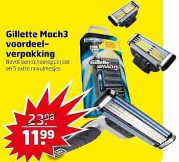 Aanbiedingen Gillette mach3 voordeelverpakking - Gillette - Geldig van 21/03/2017 tot 26/03/2017 bij Trekpleister