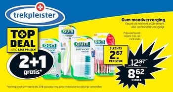 Aanbiedingen Gum mondverzorging - GUM - Geldig van 21/03/2017 tot 26/03/2017 bij Trekpleister