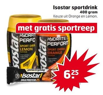 Aanbiedingen Isostar sportdrink 400 gram - Isostar - Geldig van 21/03/2017 tot 26/03/2017 bij Trekpleister