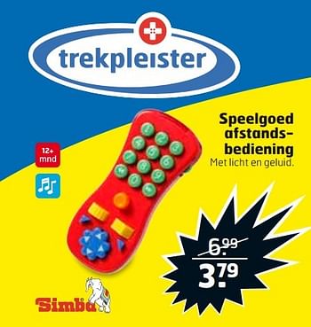 Aanbiedingen Speelgoed afstandsbediening - Simba - Geldig van 21/03/2017 tot 26/03/2017 bij Trekpleister