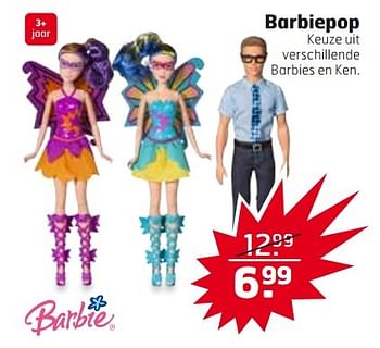 Aanbiedingen Barbiepop - Mattel - Geldig van 21/03/2017 tot 26/03/2017 bij Trekpleister