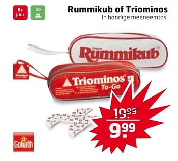 Aanbiedingen Rummikub of triominos - Rummikub - Geldig van 21/03/2017 tot 26/03/2017 bij Trekpleister