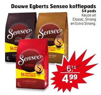 Aanbiedingen Douwe egberts senseo koffiepads 54 pads - Douwe Egberts - Geldig van 21/03/2017 tot 26/03/2017 bij Trekpleister