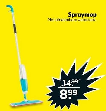 Aanbiedingen Spraymop met afneembare watertank. - Huismerk - Trekpleister - Geldig van 21/03/2017 tot 26/03/2017 bij Trekpleister