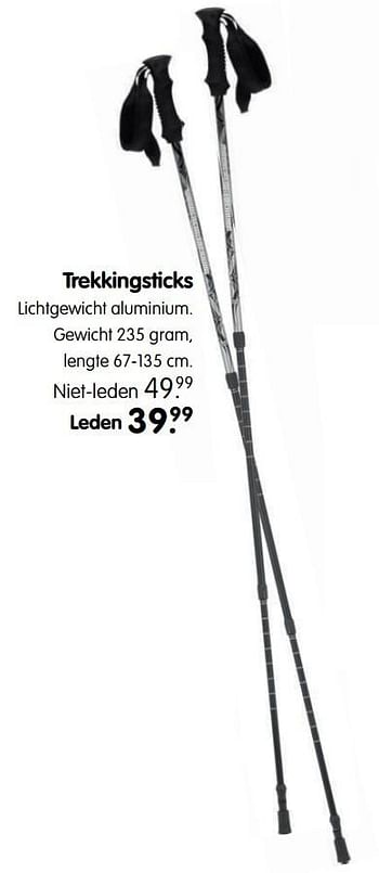 Aanbiedingen Trekkingsticks - Huismerk - ANWB - Geldig van 13/03/2017 tot 26/03/2017 bij ANWB