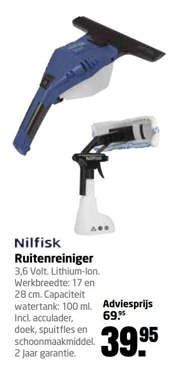 Aanbiedingen Ruitenreiniger - Nilfisk - Geldig van 13/03/2017 tot 26/03/2017 bij Formido