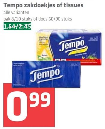 Aanbiedingen Tempo zakdoekjes of tissues - Tempo - Geldig van 17/03/2017 tot 22/03/2017 bij Spar