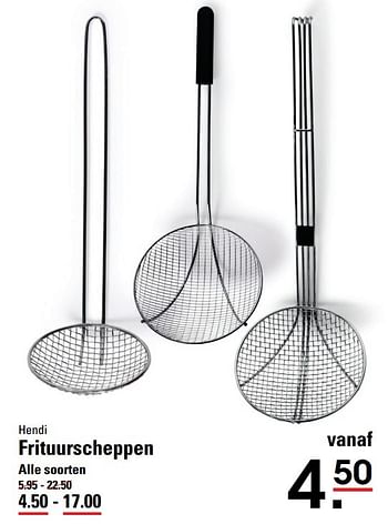 Aanbiedingen Hendi frituurscheppen alle soorten - Hendi - Geldig van 09/03/2017 tot 27/03/2017 bij Sligro