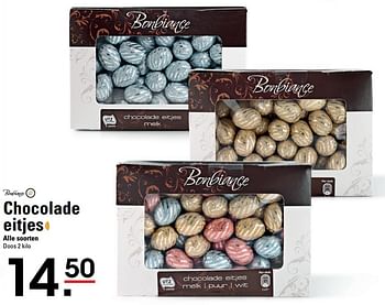 Aanbiedingen Chocolade eitjes - Bonbiance - Geldig van 06/03/2017 tot 17/04/2017 bij Sligro