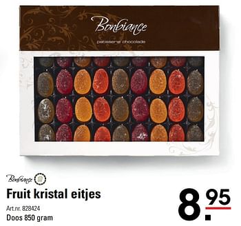 Aanbiedingen Fruit kristal eitjes - Bonbiance - Geldig van 06/03/2017 tot 17/04/2017 bij Sligro