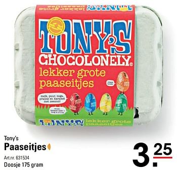 Aanbiedingen Tony`s paaseitjes - Tony's - Geldig van 06/03/2017 tot 17/04/2017 bij Sligro