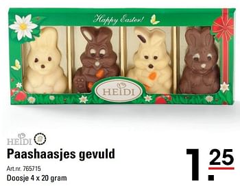 Aanbiedingen Paashaasjes gevuld - Heidi - Geldig van 06/03/2017 tot 17/04/2017 bij Sligro