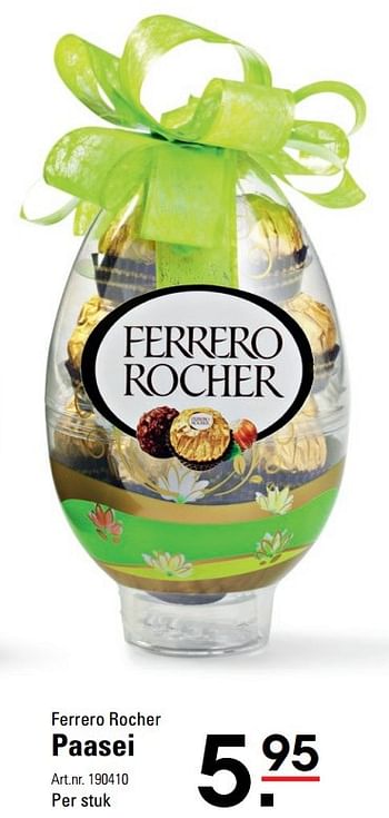 Aanbiedingen Ferrero rocher paasei - Ferrero - Geldig van 06/03/2017 tot 17/04/2017 bij Sligro