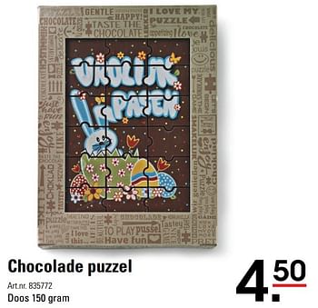 Aanbiedingen Chocolade puzzel - Huismerk - Sligro - Geldig van 06/03/2017 tot 17/04/2017 bij Sligro