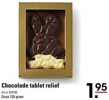 Aanbiedingen Chocolade tablet relief - Huismerk - Sligro - Geldig van 06/03/2017 tot 17/04/2017 bij Sligro
