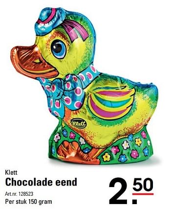 Aanbiedingen Klett chocolade eend - Klett - Geldig van 06/03/2017 tot 17/04/2017 bij Sligro