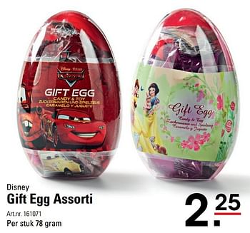 Aanbiedingen Disney gift egg assorti - Disney - Geldig van 06/03/2017 tot 17/04/2017 bij Sligro