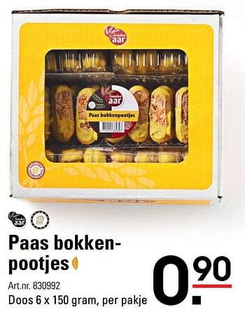 Aanbiedingen Paas bokkenpootjes - Gouden Aar - Geldig van 06/03/2017 tot 17/04/2017 bij Sligro
