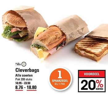 Aanbiedingen Cleverbags - Takedis - Geldig van 09/03/2017 tot 27/03/2017 bij Sligro