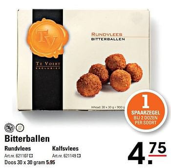 Aanbiedingen Bitterballen rundvlees - Te Voert - Geldig van 09/03/2017 tot 27/03/2017 bij Sligro