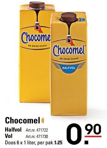 Aanbiedingen Chocomel halfvol - Chocomel - Geldig van 09/03/2017 tot 27/03/2017 bij Sligro