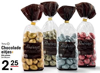 Aanbiedingen Chocolade eitjes - Bonbiance - Geldig van 31/03/2017 tot 17/04/2017 bij Sligro