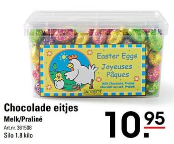 Aanbiedingen Chocolade eitjes - Huismerk - Sligro - Geldig van 31/03/2017 tot 17/04/2017 bij Sligro