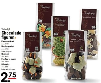 Aanbiedingen Chocolade figuren kweks - Bonbiance - Geldig van 31/03/2017 tot 17/04/2017 bij Sligro