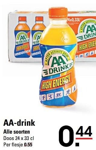 Aanbiedingen Aa-drink alle soorten - AA-Drink - Geldig van 09/03/2017 tot 27/03/2017 bij Sligro