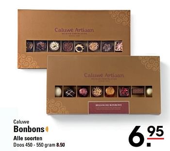 Aanbiedingen Caluwe bonbons alle soorten - Caluwé Artisan - Geldig van 09/03/2017 tot 27/03/2017 bij Sligro